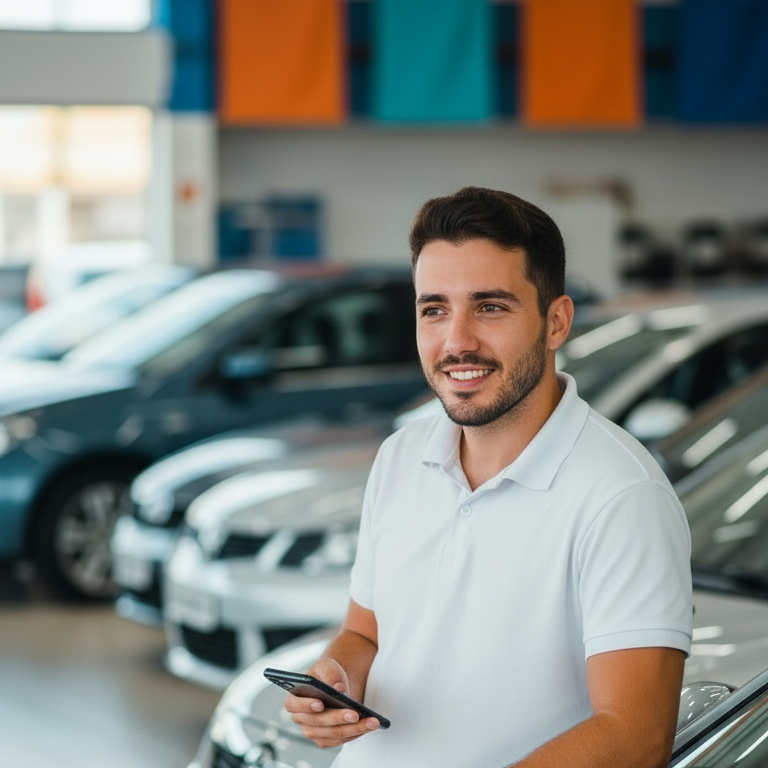 atendimento via WhatsApp para loja de veículos